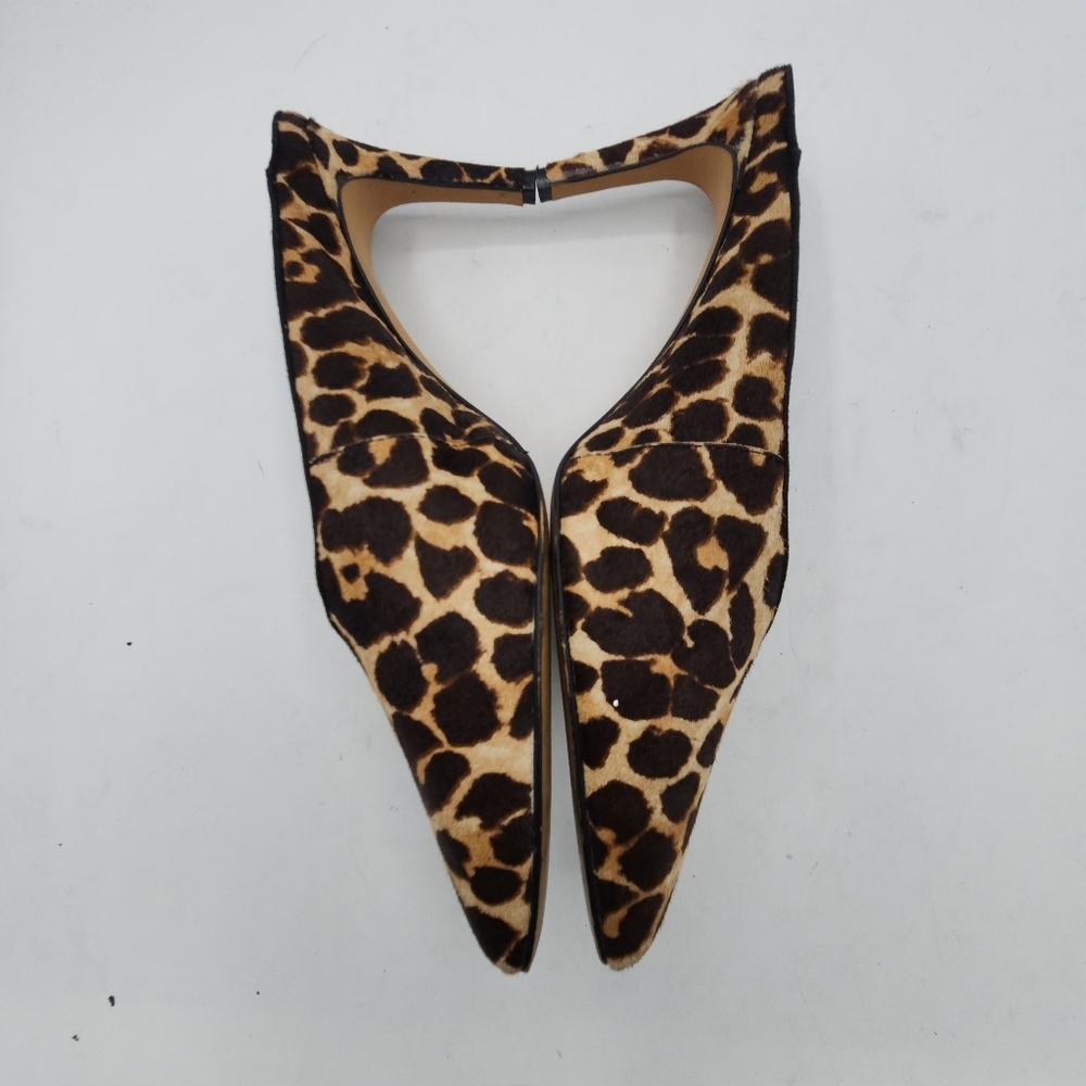 Rebecca Minkoff Gabien Leopard Calf Hair Point Toe Stiletto Mules 9.5 M - Picture 6 of 13